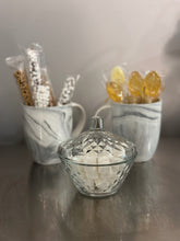 Crystal Glass Candy, Sugar Bowl with Lid